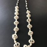 Handmade Faux White pearl Black beaded Necklace Photo 2