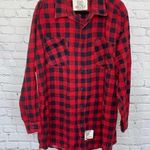 Vintage Revival Red and Black "Football" Flannel Size XL Photo 0