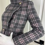 Unbranded brand Plaid Women's Jacket with Gold Buttons Size Large Pink Photo 8