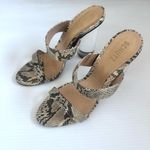 Schutz  Veridiana snakeskin print Transparent Column Heel Sandal Size 9.5 Photo 0
