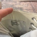 Steve Madden Elegant Cream Lace-Up Combat Boots Photo 7