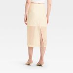 A New Day NWT white/Cream Sheer Midi Skirt from  size 8. Modern contemporary fit Photo 1