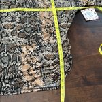 Free Kisses Snake Pattern Graphic Fitted Blouse Brown Black MSRP $38 Photo 5