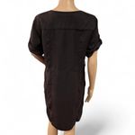 Pilcro and the Letterpress Pilcro Anthropologie Black Mini Dress Small Short Sleeves Button Cuffs Oversized Photo 1