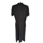 Eileen Fisher  - Black Short Sleeve Wide Leg Jumpsuit Drawstring Waist Sz S Photo 6