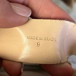 Loeffler Randall Women's Size 9 Beige Tan Leather Fur Slides Sandals Cork Sole Photo 6