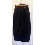 Splendid Black Rinse Carson Barrel Leg Jean Tapered Women’s Size 24 Raw Hem Photo 6