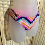 Victoria's Secret 2 Piece Bikini Bright Rainbow Chevron Stripes Halter Top M Photo 6
