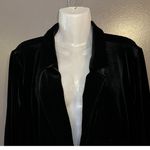 J Jill Wearever Blazer Womens Medium Velvet Stretch Open Front Jacket Black Photo 5