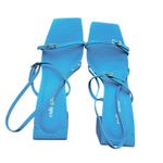 Cult Gaia  Maeve Sandal Size 8.5 Dusty Blue Croc Block Heel Photo 6