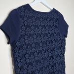 Gap Women’s Short Sleeve Lace Back T Shirt in Navy Blue Size Small Photo 3