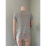 J. Jill Love Linen Shirt Top Womens XS Paisley Short Sleeve Summer Hipster #176 Blue Photo 2