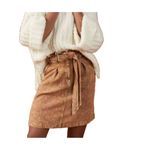 Anthropologie pilcro Women’s Size 12 linen blend Mini paper Skirt tie waist Photo 1