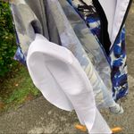 Milly  Geometric Cap Sleeve Fit & Flare Exposed Zipper Dress 8 Photo 6