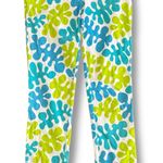 Gretchen Scott Pants Medium M Leaf Print Resort Wear Cotton Summer Vacation White Photo 0