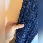 Sherri Hill  51475 Navy Blue Heavy Beaded Formal Gown Photo 5