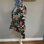 Aryn K  Anthropologie Women's Bold Black Floral Blazer Button Jacket Coat Med Photo 2
