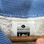 Lee Vintage 80s Grey Hearts & Tulips Embroidered Collared Grannycore Sweater Size L Photo 4