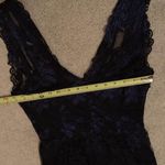 Madison Marcus Black With Metallic Blue Lace Overlay Dress Size XS Extra Small Photo 8