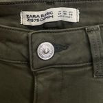 ZARA Basic Z1975 Denim Skinny Army Green Jeans - size 8 Photo 1