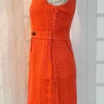 J.Crew pink salmon colored tweed sleeveless sheath dress size 2 Photo 6