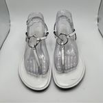 Tory Burch  RING T-STRAP SANDAL white leather size 8.5M slingback Photo 1