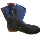 EWU Women's Grey Leather Ankle Boots Casual Western Style Low Heel Size 9 Gray Photo 7