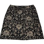Talbots black and gold brocade skirt size 12 Photo 0