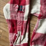 American Eagle  Cropped Flannel Hoodie Size XS Photo 4