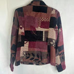 Dress Barn Jacket Blazer patchwork Brocade Abstract Full Zip w/ Tassel Size MD Photo 1