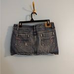 vintage micro mini american eagle denim skirt with gem detail size 8 Photo 4