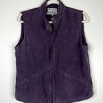 Columbia Vintage  Faux Suede Zip Up Snap Collar Zip Pocket Vest Sz Large Photo 0