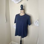 Brooks Brothers NTM: Vintage  Short Sleeve Navy with Delicate Floral Top Sz Large Photo 4