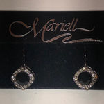 Mariell Silver Tone Black Rhinestone Dainty Formal Earrings Photo 1