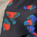 Topshop  Abstract Floral Print Navy Pants Size 6 Photo 11