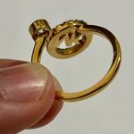 Michael Kors Gold-Tone Encircled Logo Open Ring Size 8 Photo 3