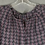 Ann Taylor Factory Womens LP Sleeveless Ruffle Sleeve Split Neck Shell Tank Top Photo 1