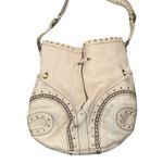 Cole Haan  Village Grommet Off White Leather Studded Hobo Shoulder Bag *RARE Photo 4