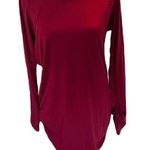 Red Cotton 3/4” Sleeve Top with Ruched long Sleeves and Ruched sides Loose Fit M Size M Photo 0