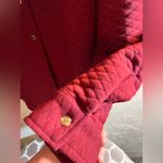 Chico's Jones NY burgundy Red Textured Button-Up Shirt/Shacket, quilted, casual, comfy Photo 7