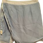 Storia  Faux Wrap Blue/White Pinstripe Mini Skirt Size Medium 100% Cotton Photo 3