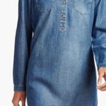 Lucky Brand  S elevated basics denim shirt dress Photo 0