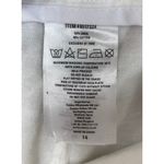 New Ellen Reyes Straight Leg Pant Womens 14 White Linen Blend Casual Tie Belt Photo 4