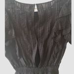 Love Shack Fancy  Natasha Mini Dress Women’s Lg Black Ruffle Tiered 100% Cotton Photo 6