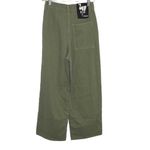 SANDRINE ROSE X FREE PEOPLE Wide Leg Pant Jeans‎ Size 24 Army Green NEW Photo 3