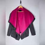 lafayette 148 Gray Wool Angora Cowl Neck Wrap‎ Jacket Medium Photo 3