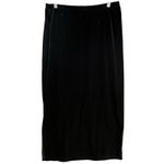 Vintage Clio Velvet Midi Skirt M Black Side Slit Dark Academia Whimsygoth USA Size M Photo 6