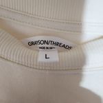 Bear hugging heart sweatshirt women's Large Grayson/threads Faded White Photo 3