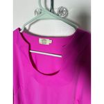 Katherine Way Marco Deep Pink Slinky Stretch 3/4 Ruffle Bell Sleeve Top Size SM Size M Photo 3