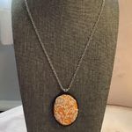 Handmade Orange Chic Necklace Floral  Photo 0